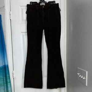 No Boundaries Chocolate Brown Corduroy Flare Pants
